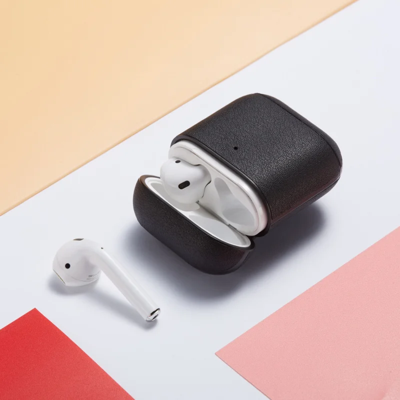 Роскошный бизнес чехол для наушников для Apple Airpods 2 ремешок из искусственной кожи Bluetooth наушники Air Pods чехол AirPod аксессуары