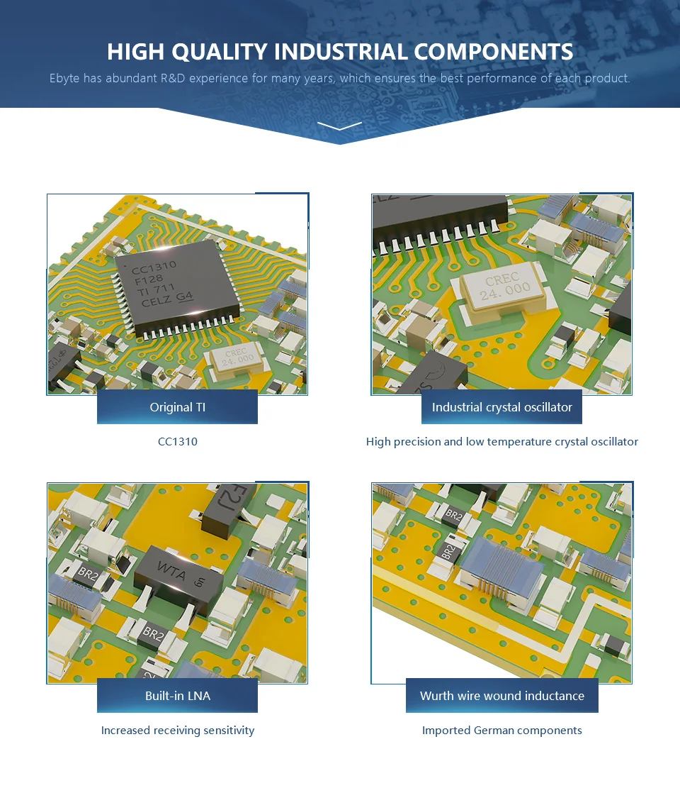 868 МГц трансивер CC1310 длинный диапазон IoT Transceptor 1 Вт CDSENET E70-868T30S SMD 868 МГц Ebyte передатчик приемник