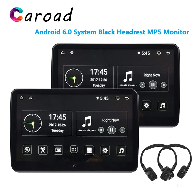 Caroad 2 шт. 10 6 дюймов Android 0 подголовник автомобиля мониторы 1920x1080 HD 1080 P видео ips