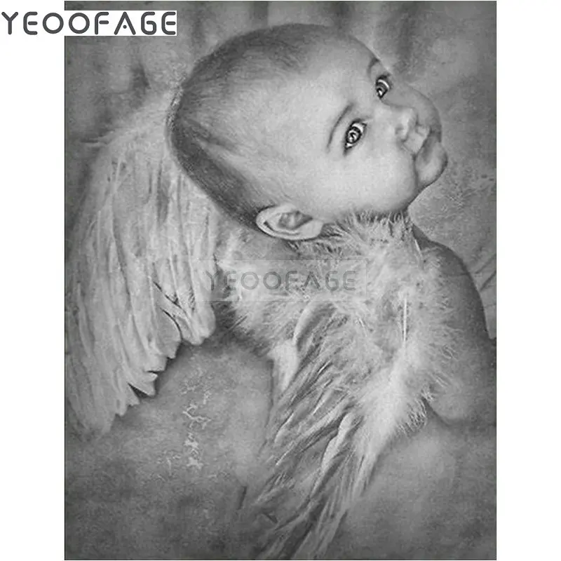 5D алмазная живопись сделай сам вышивка крестиком ангел малыш мозаика картина