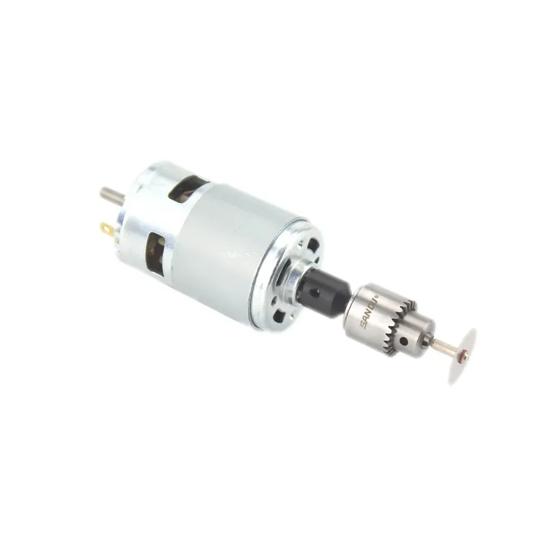 775 двигатель постоянного тока DIY ручная дрель патрон может быть оснащен скобами