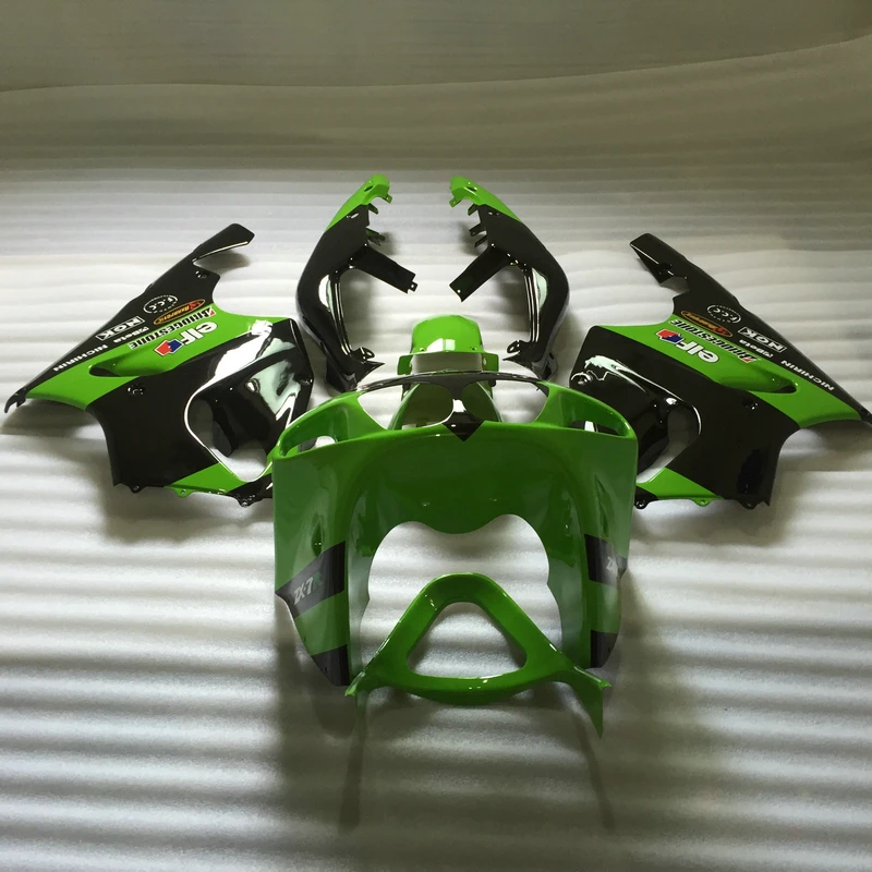 Комплект обтекателей для Kawasaki Ninja ZX7R 96 97 98 03 комплект зеленого и черного цвета 1996