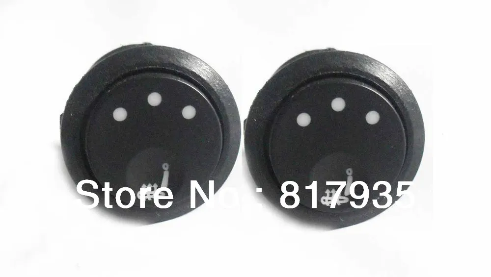 2 места установки круглая кнопка 3 уровня Переключатель Углеродного волокна