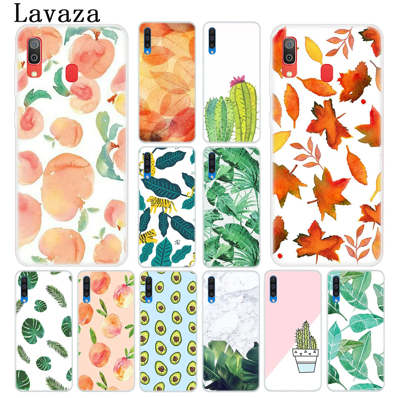 Твердый чехол для телефона Lavaza Tropical Leaves peach flower Samsung Galaxy A20E M40 M30 M20 M10 A10 A20 A30 A40 A50 A60 A70