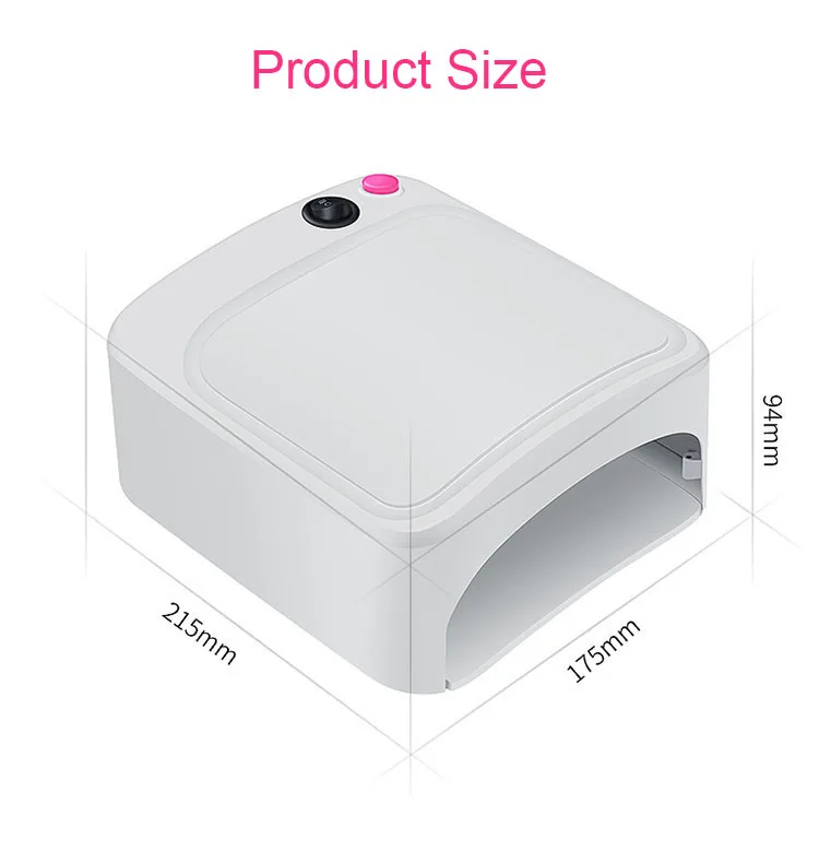 УФ лампа для сушки гель лака 36 Вт 3x12 220 250 В евровилка 818|nail dryer uv|36w uvnail |