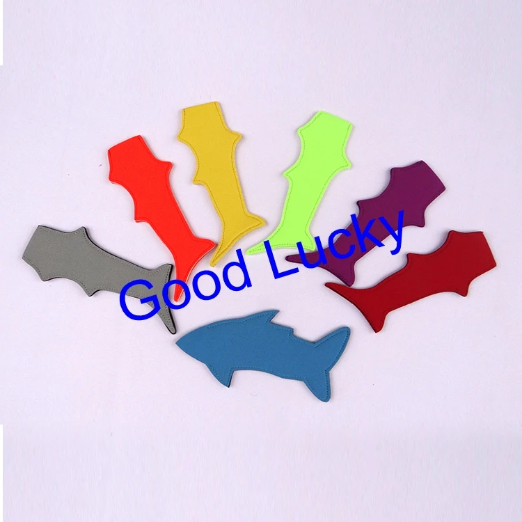 100pcs/lot free shipping wholesale Blanks shark tail Popsicle Holders Neoprene sleeves Ice cooler case mixed colors | Дом и сад