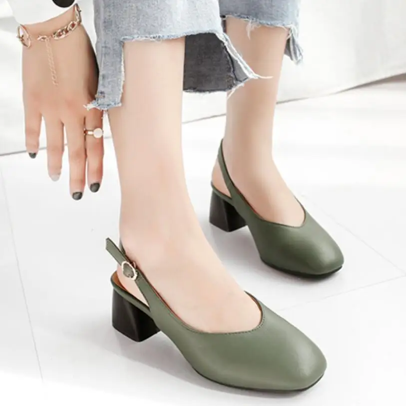 Туфли лодочки в стиле ретро сандалии на высоком каблуке повседневные красивые с