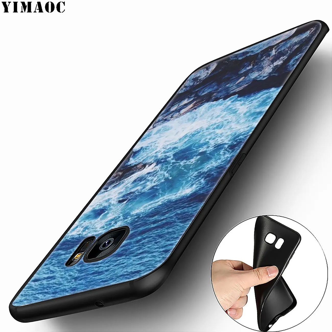 waves ocean water light refractions Soft Phone Case for Samsung Galaxy A6 A9 A8 A7 2018 A3 A5 2016 2017 Note 9 8 10 Plus Lite | Мобильные