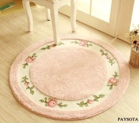 paysota sweet flower carpet korean style soft circular computer chair rug cushion blanket living room bedroom mat