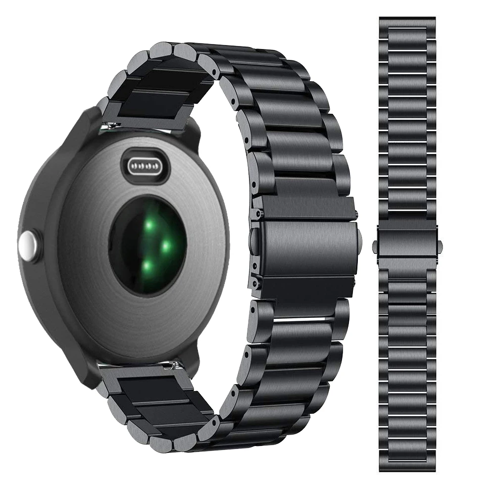 Магнитный 20 мм металлический ремешок из нержавеющей стали для Garmin Vivoactive3 3 Vivomove HR, умный Браслет для Forerunner 645, ремешок для браслета