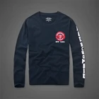 Мужская хлопковая футболка с длинным рукавом, с круглым вырезом, на весну и осень, размеры от S до 3XL