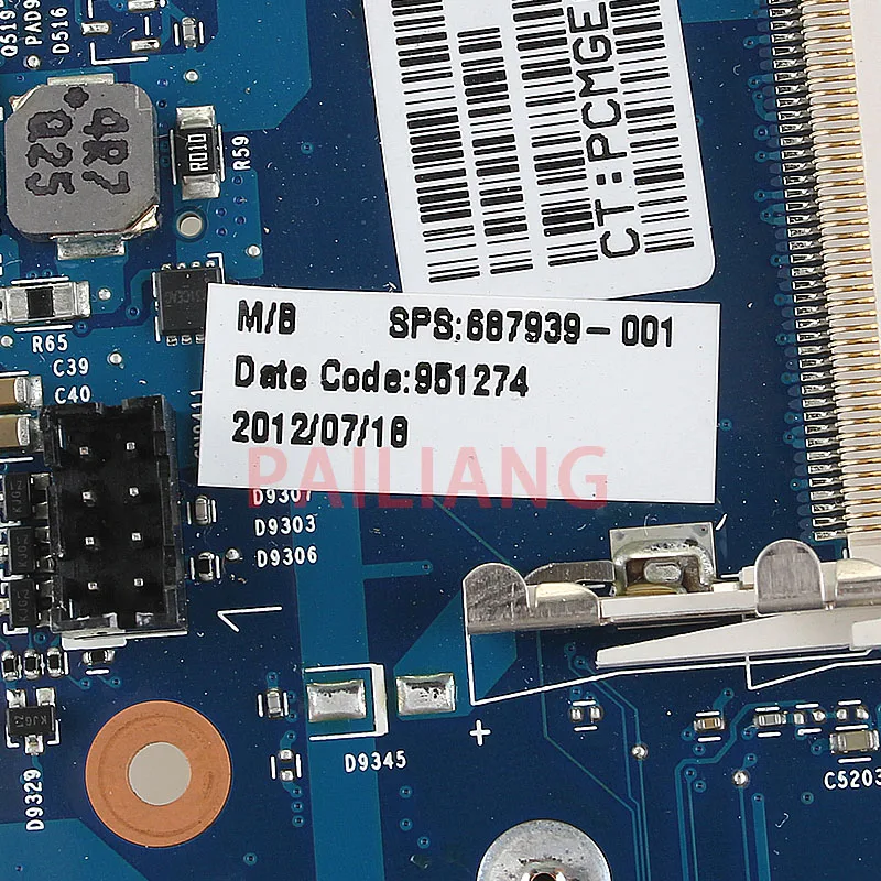 Материнская плата для ноутбука HP Probook 4530S 4730S HM65 материнская ПК 687939 001 501 6050A2465501 full