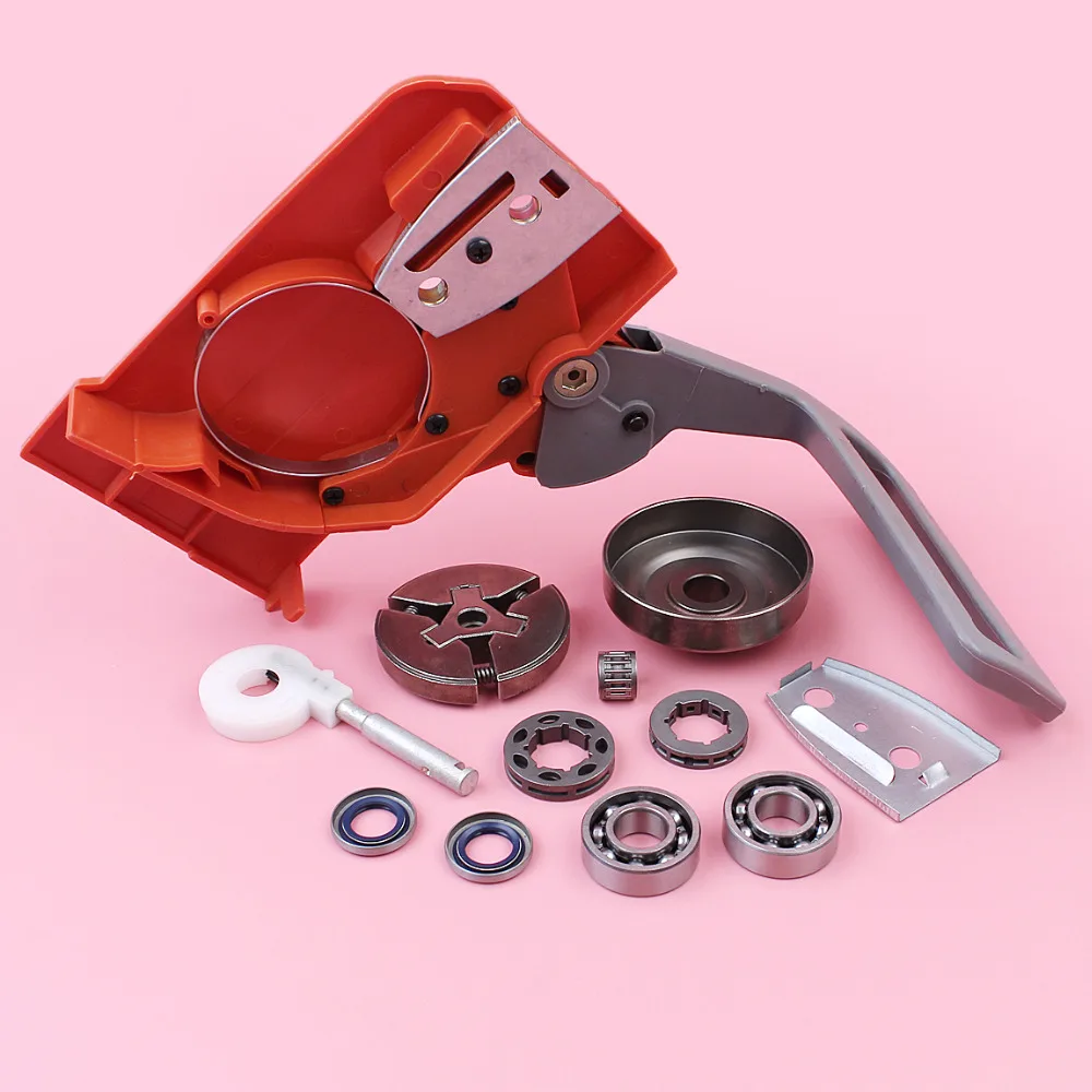 

Chain Brake Clutch Sprocket Drum Handle Cover For Husqvarna 50 51 55 Chainsaw Part Oil Pump Crank Bearing Oil Seal Kit