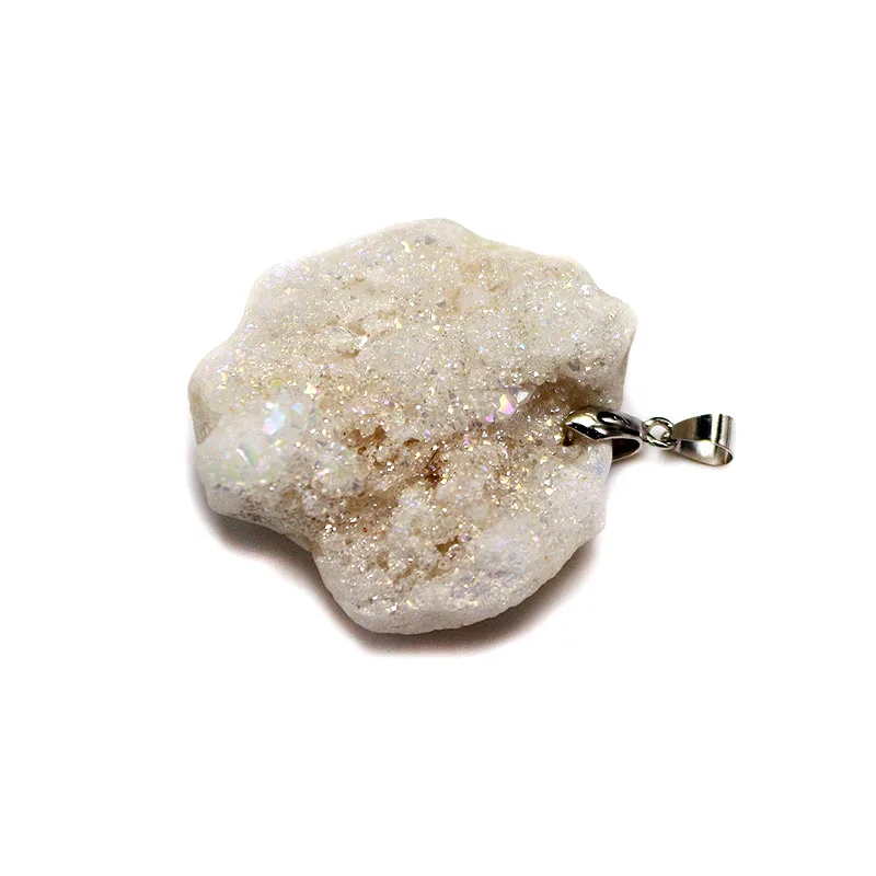 Горячая продажа Радужный кристалл геоде druzy натуральный камень кулон уникальный
