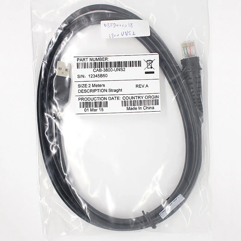 

10pcs New 3800G Scanner 2m USB to Rj45 cable For Honeywell HHP 3800g 4600G 4820G 3800ghd Barcode Scanner