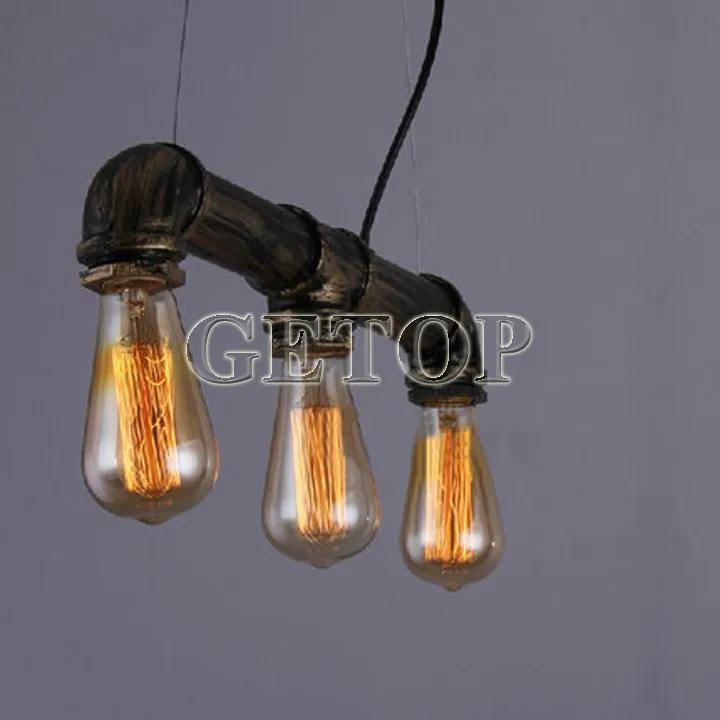 Промышленная деревенская металлическая трубка в стиле стимпанк лампочка