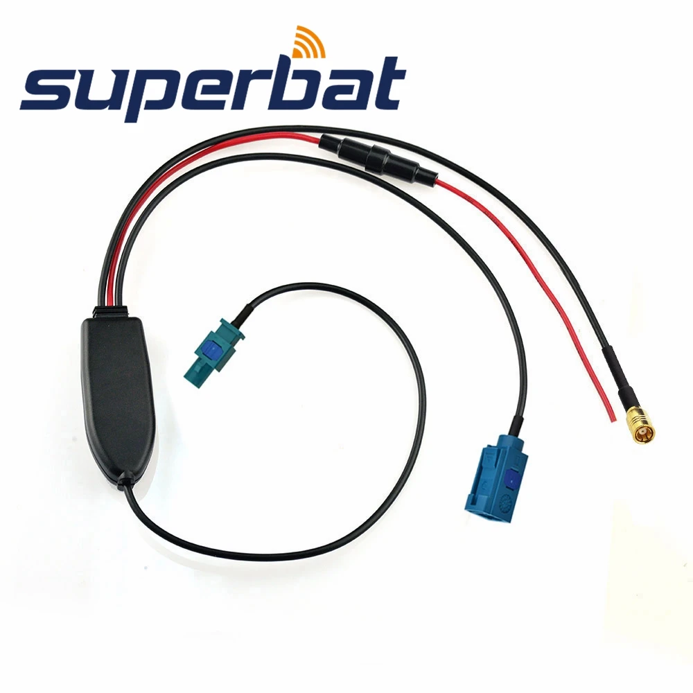 Superbat FM/AM на FM/AM/DAB радиоантенный преобразователь/сплиттер с SMB разъемом для Blaupunkt