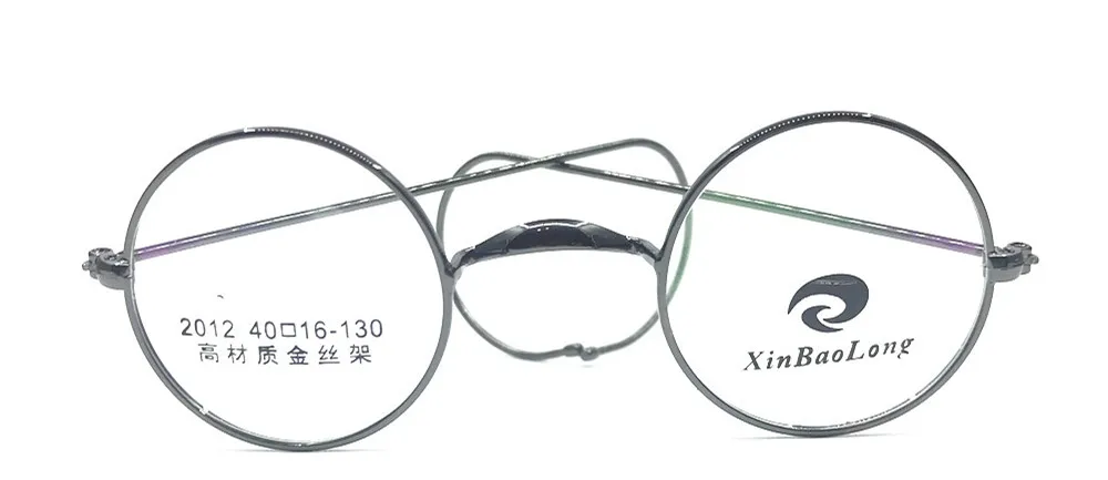 Vintage Antique Round Wire Rim Eyeglass Frames Full Rim Ear Hooks Myopia Rx able Glasses Brand New Good Quality