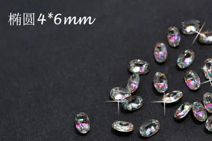 10 шт./лот 3D Овальный дизайн ногтей алмазный горный хрусталь Высокое Качество