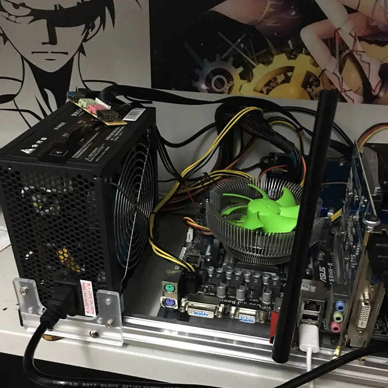 Компьютер ATX алюминиевый корпус горизонтальная открытая машина DIY хост-бокс Настольный персональный шасси прозрачный креативный