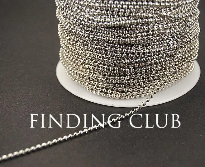 Ожерелье из латуни с граненым шариком 5 метров 2 мм ювелирные изделия бисерная