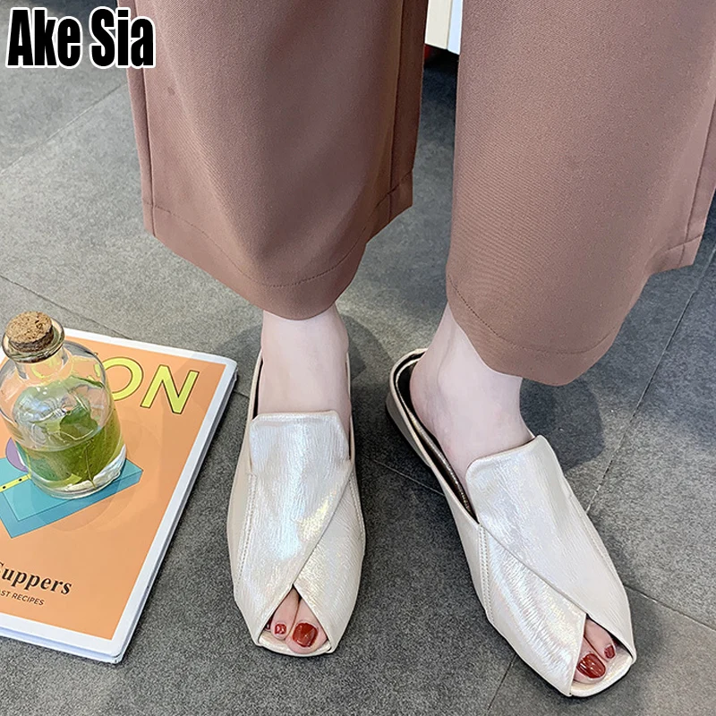 Ake Sia/Модная обувь в Корейском стиле повседневные женские шлепанцы с открытым