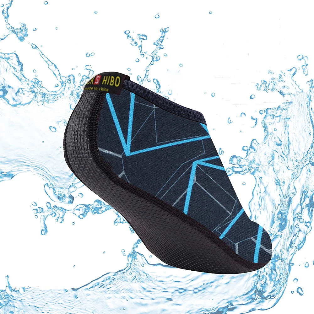 JACKSHIBO Summer Water Shoes Men Swimming Shoes Aqua Beach Socks Big Plus Size Sneaker For Men Striped Colorful zapatos hombre