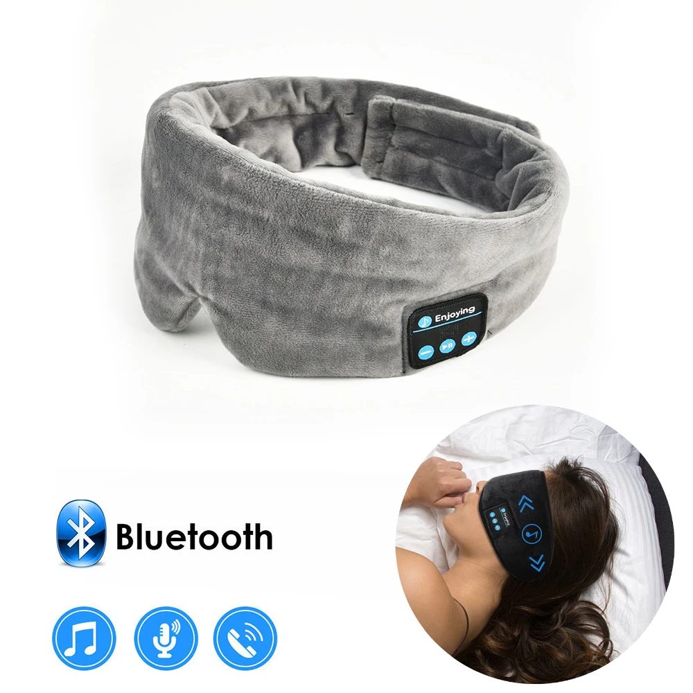 Беспроводные стерео Bluetooth наушники маска для сна держатель телефона мягкие наушники для сна маска для глаз Музыкальная гарнитура