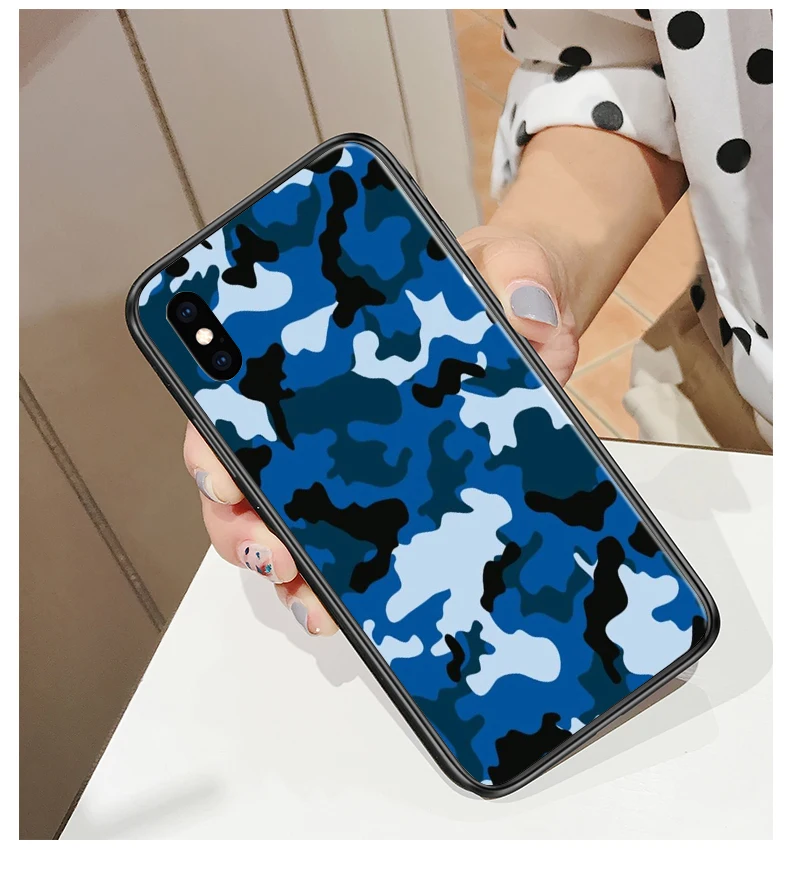 Камуфляжный военный армейский цветной милый чехол для телефона Apple iPhone X XR XS MAX 7 8