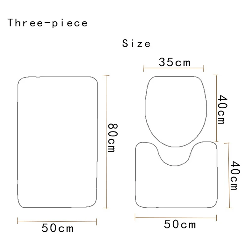 Коврик для ванной HomeMiYN черный белый водонепроницаемый с 12 крючками 50x80 см