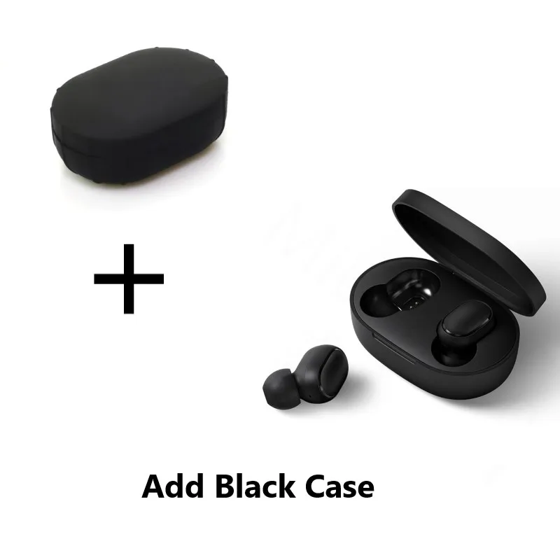 Xiaomi Redmi AirDots True Беспроводные bluetooth 5,0 наушники DSP активная шумоподавление гарнитура с микрофоном наушники - Цвет: BlackCase AddHeadset