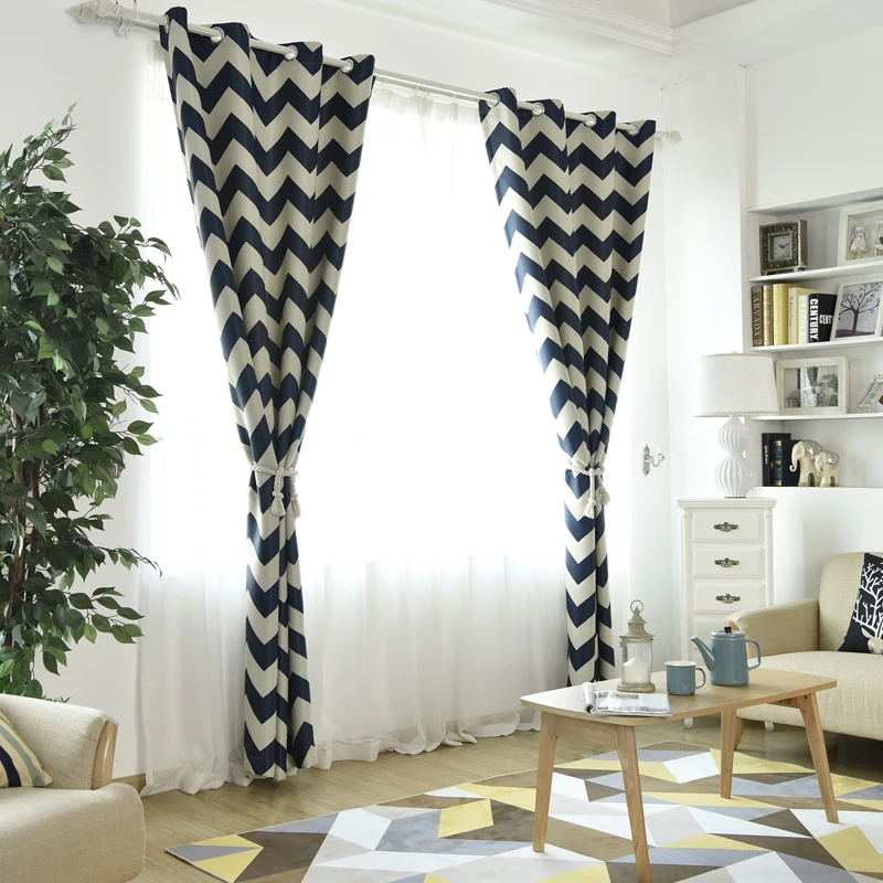 

Colorful Striped HD Printed Window Blackout Curtains for the Bedroom Living Room Modern Curtains for Kids Children