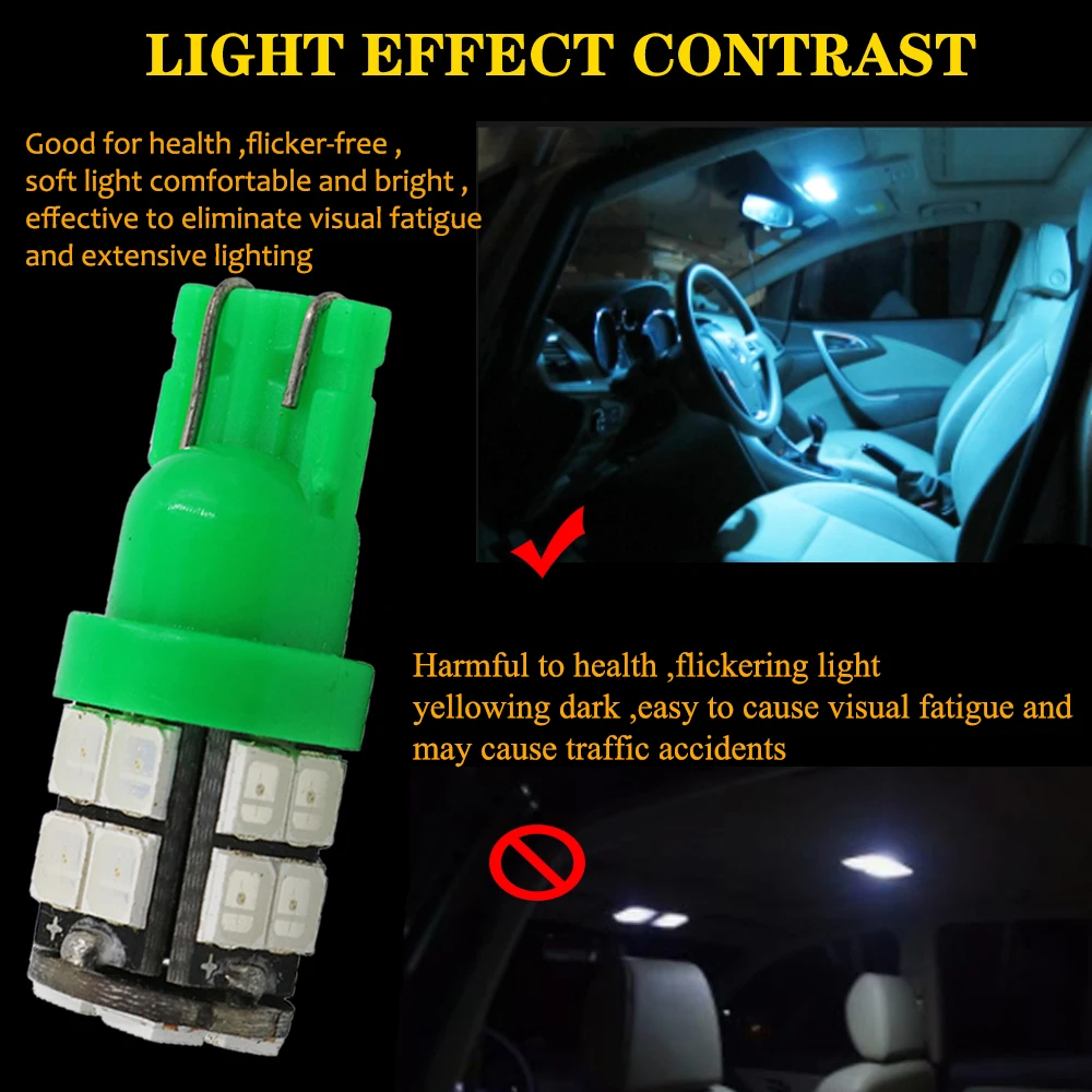 YSY 50x12V W5W 194 168 T10 2835 20 SMD светодиодный светильник лампа для зазора s мощная номерного