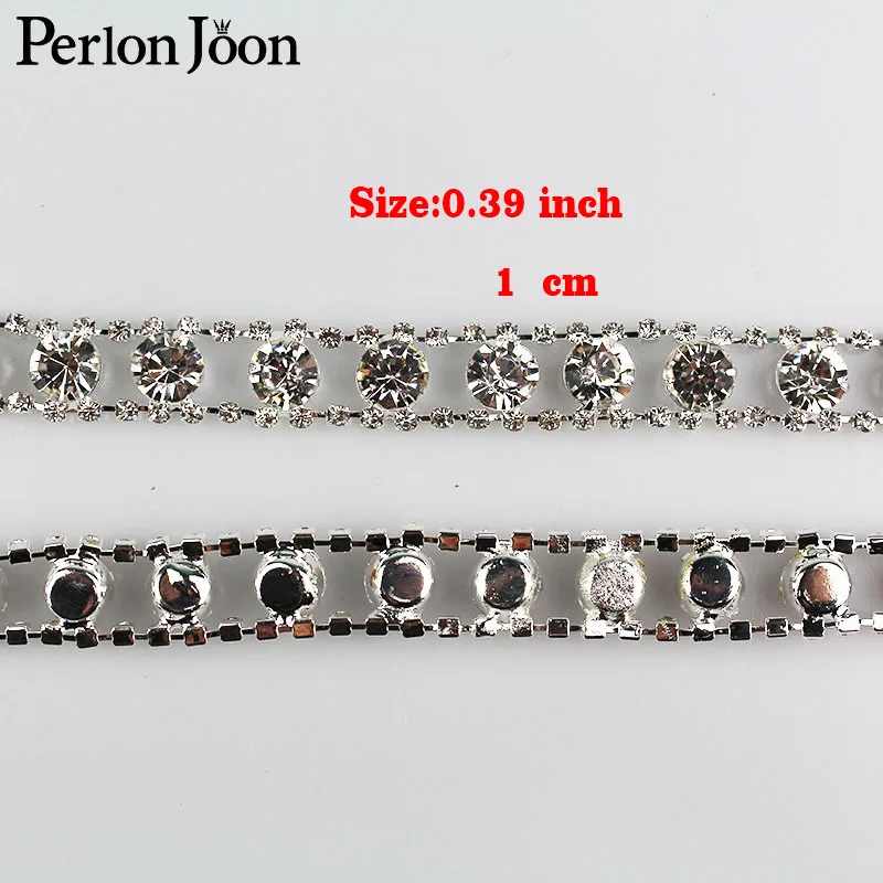 1 ярд Алмазный ремешок стразы отделка Лента мигающая кристальная металлическая