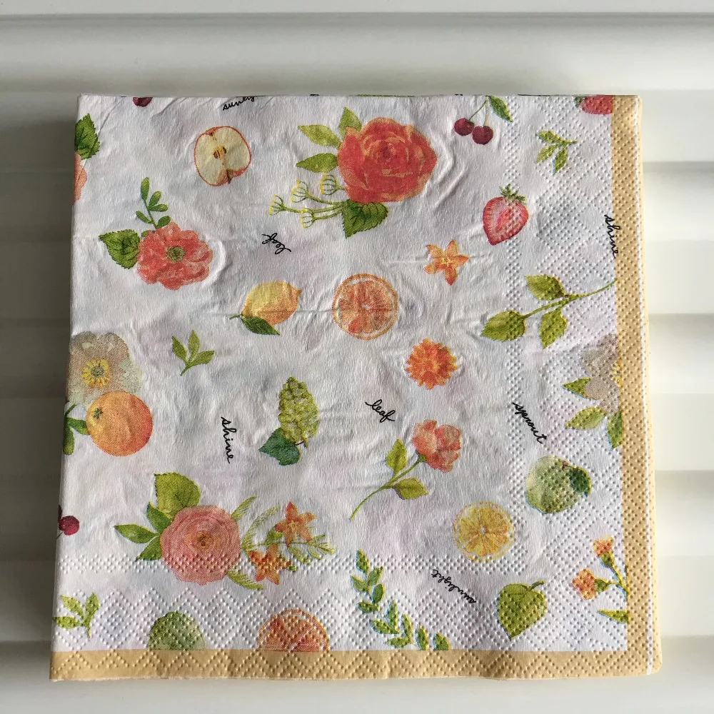 Декоративные бумажные салфетки для свадебной вечеринки Элегантные с принтом