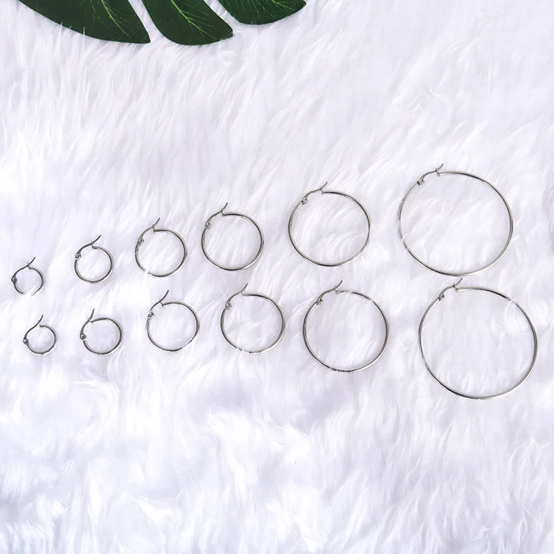 Горячая продажа Нержавеющая сталь серьги в форме колец для Для женщин простой