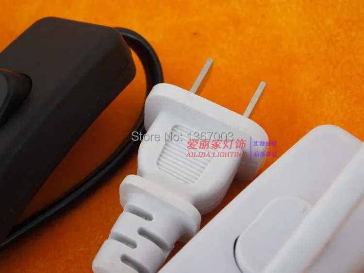 1 шт. Высокое качество Настольная и напольная лампа черный белый плоский штекер