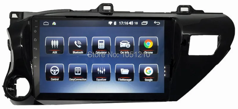 Ouchuangbo android 10 gps авто радио медиаплеер для Hilux 2015-2018 Поддержка 8 ядер 1 дюймов |