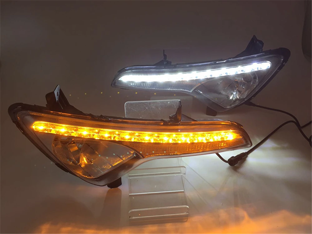 Автомобильный мигающий 1 комплект светодиодный дневный ходовой светильник DRL