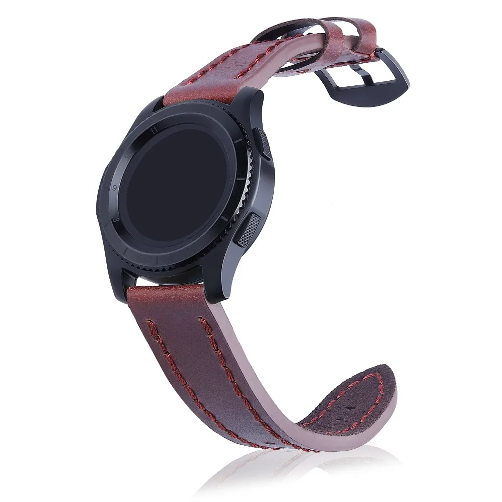 Laforuta gear S3 Frontier ремешок для samsung Galaxy Watch 46 мм S 3 Slassic 22 мм кожаный браслет на запястье Ретро винтажный ремень