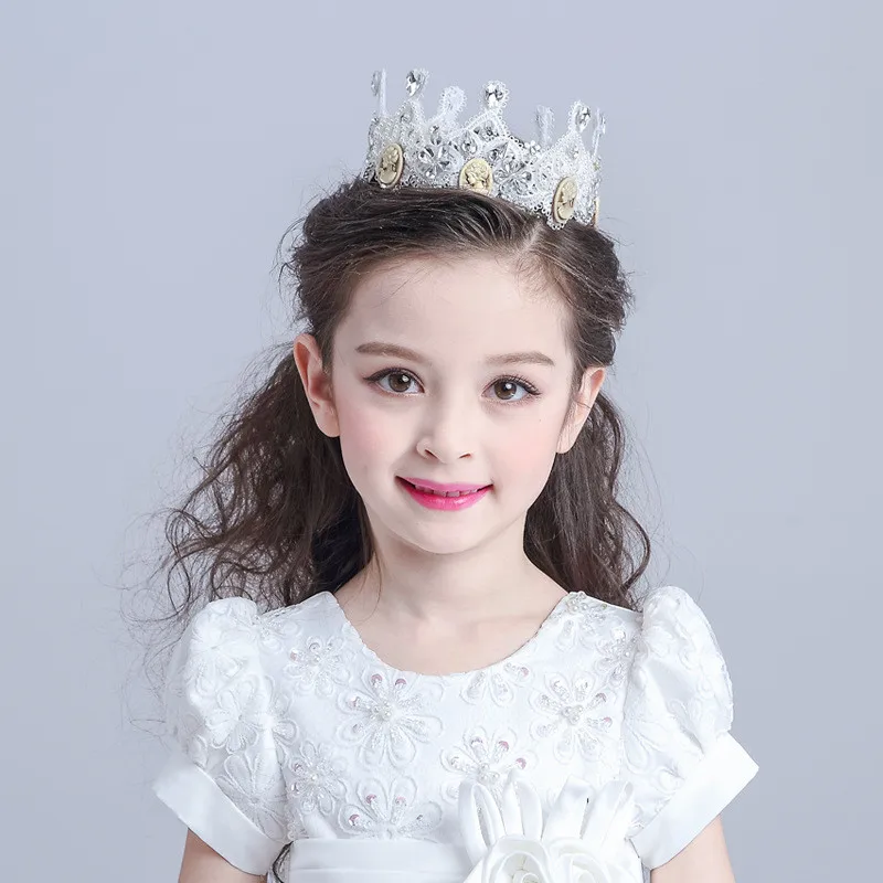 2020 модная Тиара для девочек детский выдающийся цветочный головной убор корона