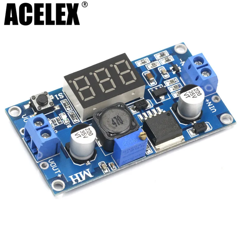 10pcs LM2596 LM2596S power module + LED Voltmeter DC-DC adjustable step-down supply with digital display | Электроника