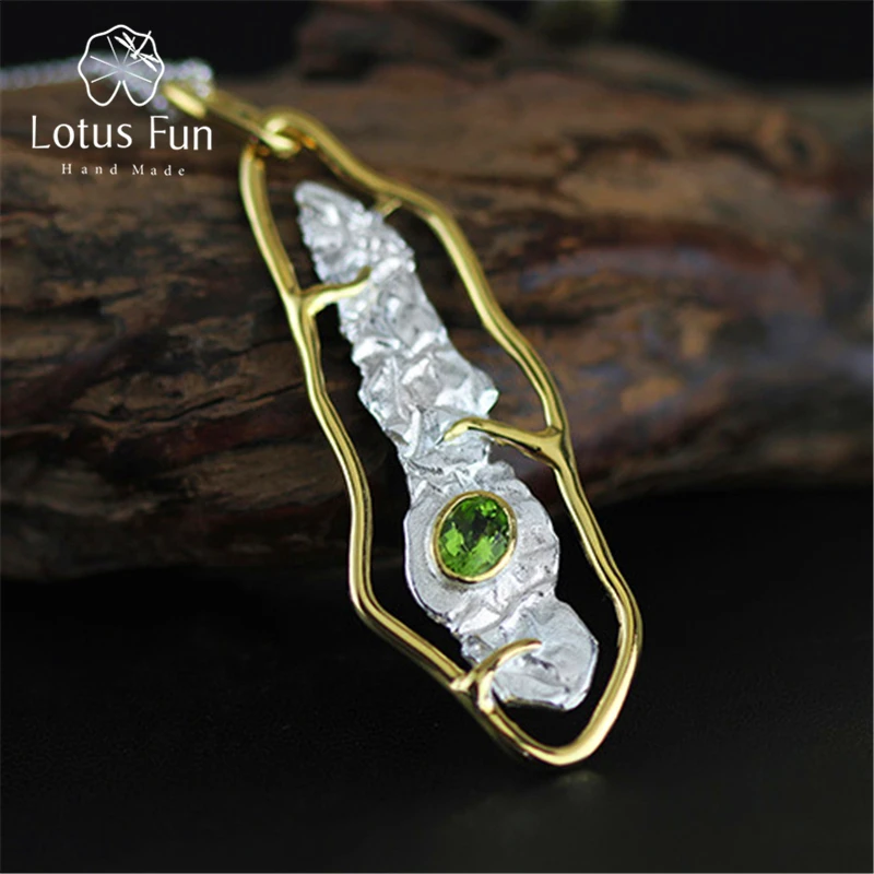 Женский кулон без цепочки Lotus Fun ювелирное изделие ручного изготовления из