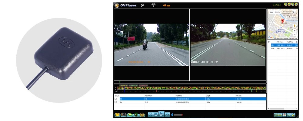 SYS VSYS E6 WiFi мотоциклетная камера DVR HD 720P супер ночное видение двойной водонепроницаемый объектив видеорегистратор для скутера ATV UTV