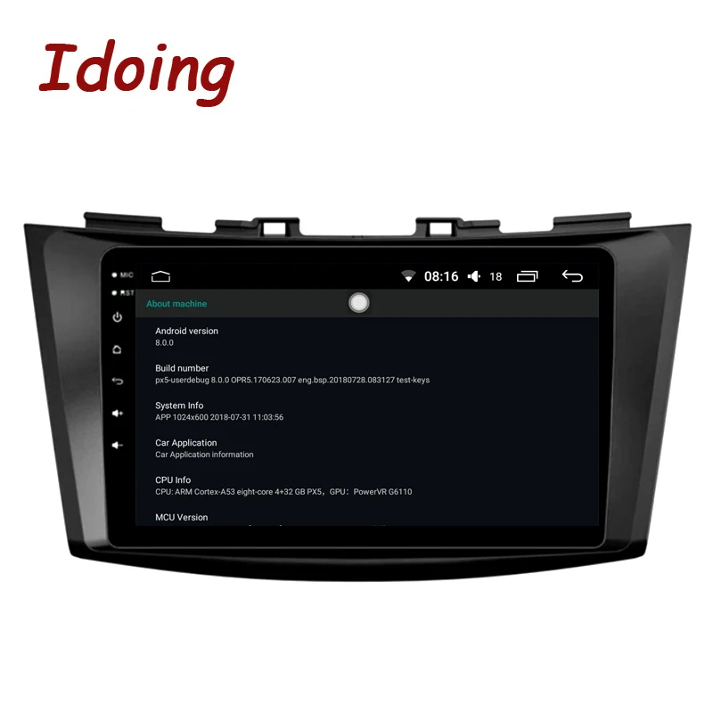 Idoing 9 "4G + 64G 2.5D ips экран Восьмиядерный автомобильный Android8.0 радио плеер подходит