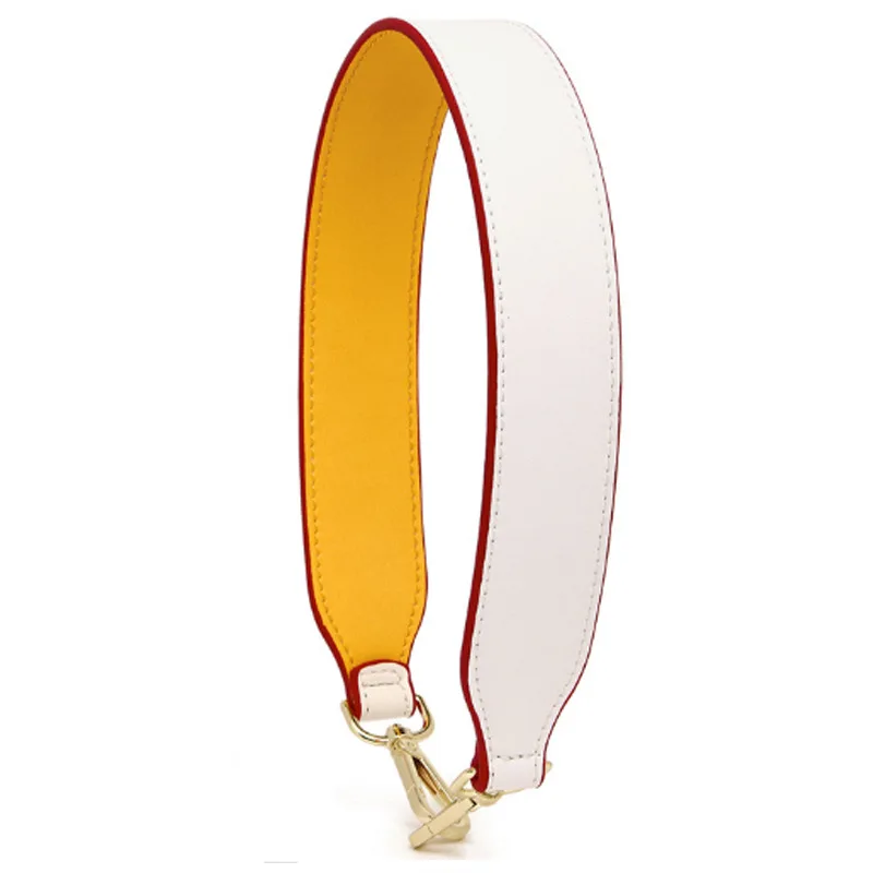 16 White and yellow Сумка на ремне, наплечный ремень для сумок, женский короткий ремень для сумки, сменные ремешки, широкий Леопардовый snakeksin trakolla per borsa - Цвет: 16 White and yellow