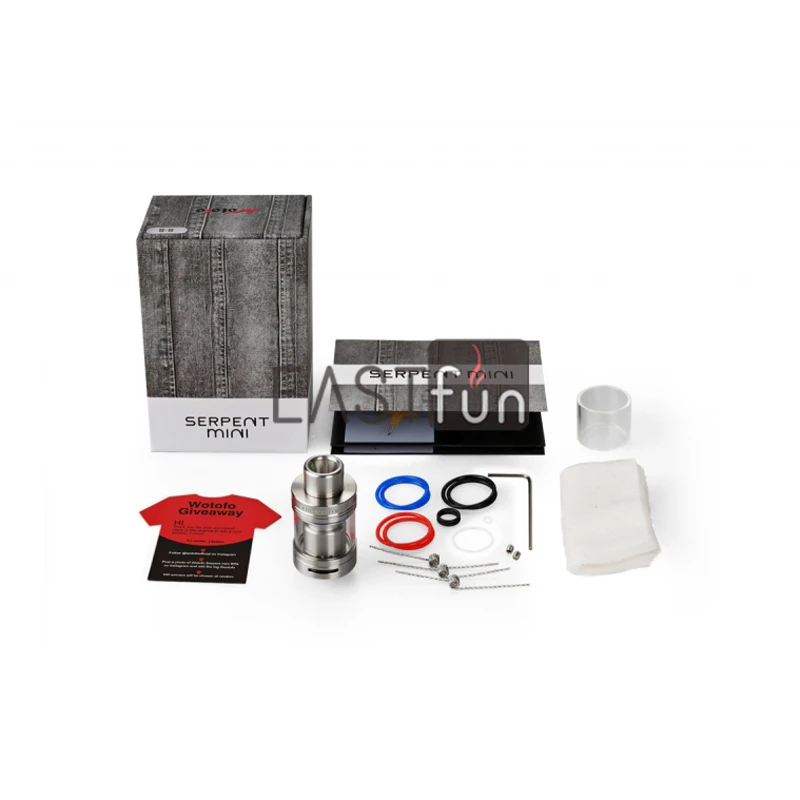 100% Оригинальный Wotofo Snake Mini RTA Tank одна катушка Build Deck двойной регулируемый