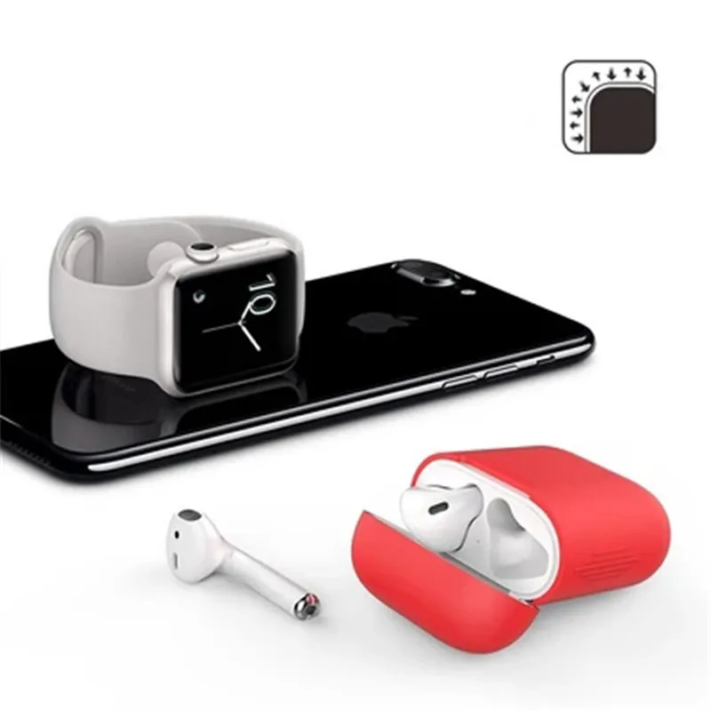 4 в 1 силиконовый чехол для наушников защитный Apple Airpod держатель защита от потери
