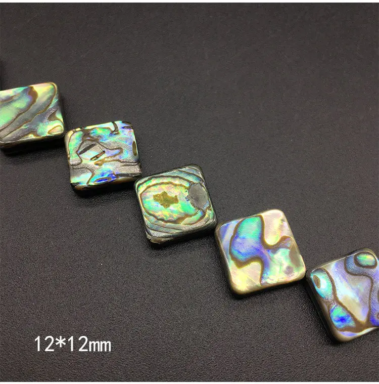 12X12mm approx 26pcs Модные разноцветные Круглые каплевидные Квадратные бусины из натуральной морской раковины для женщин DIY Ювелирные изделия Браслеты Ожерелья - Цвет: 12X12mm approx 26pcs