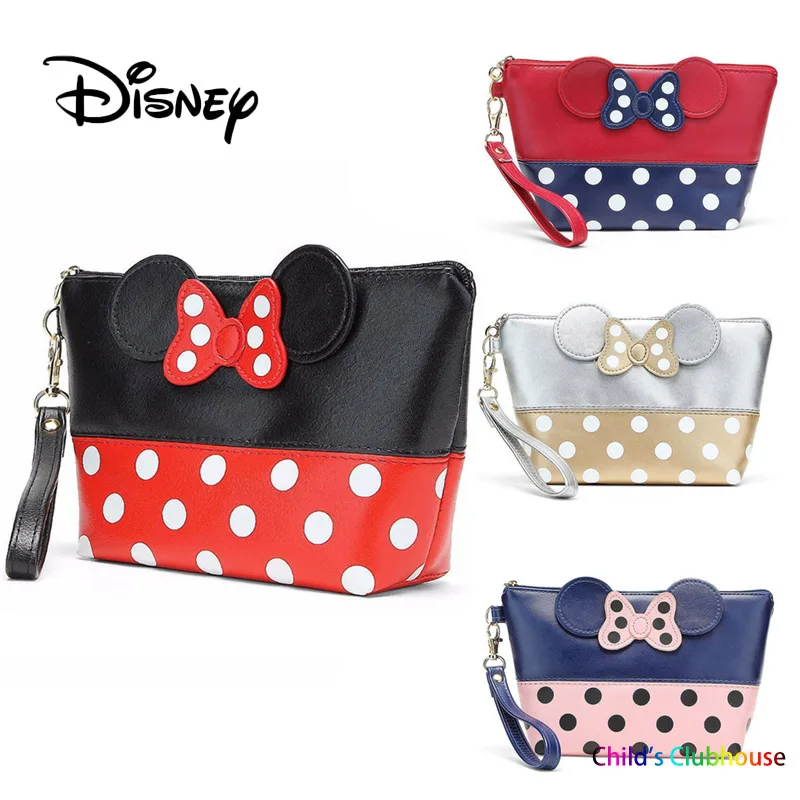 Disney PU Bowknot Mickey Mouse плюшевый Кошелек многофункциональная женская сумка мини